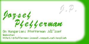 jozsef pfefferman business card